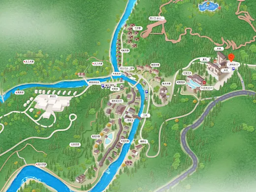 泰丰办事处结合景区手绘地图智慧导览和720全景技术，可以让景区更加“动”起来，为游客提供更加身临其境的导览体验。